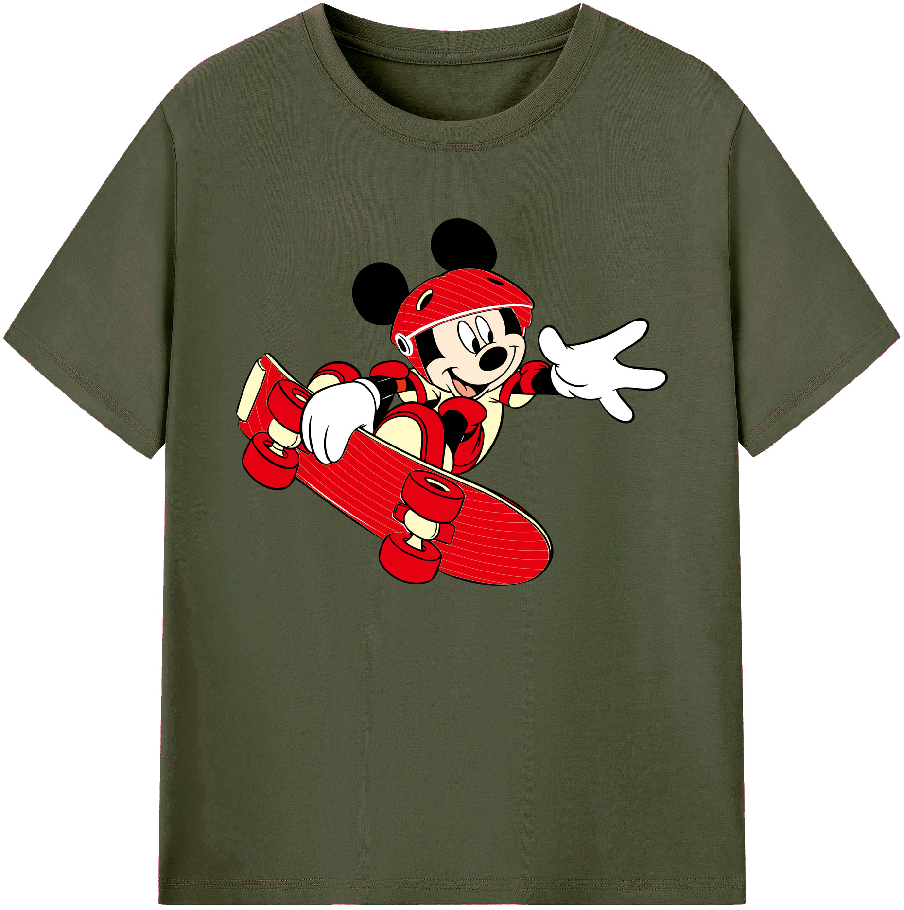ミッキーマウス Mickey Mouse 綿100％ メンズ半袖Tシャツ｜肌触りやわらか＆通気性